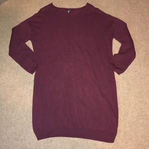 Purple sweater dress